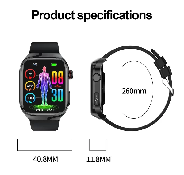 Reloj inteligente Xiaomi deportivo para hombre, pulsera con llamadas, Bluetooth, ECG + PPG, control del azúcar en sangre y ácido úrico, novedad de 2024