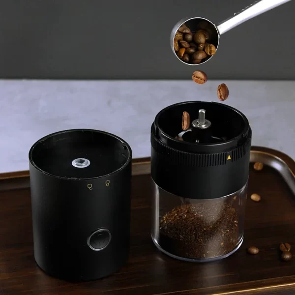 Molinillo de café tipo C con carga USB, núcleo de molienda de cerámica profesional, molinillo de granos de café, nueva actualización, portátil, eléctrico - Imagen 5