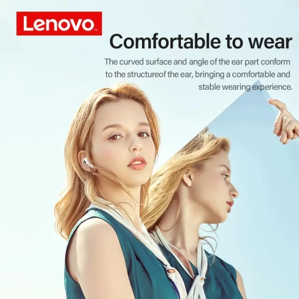 Lenovo-auriculares TWS con Bluetooth lp40, dispositivo de audio Original con sonido envolvente, HIFI, Control táctil, micrófono, modo de reposo largo, movimiento, 5,0 - Imagen 4