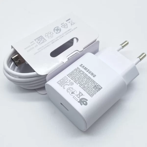 Cargador Samsung superrápido Usb tipo C, adaptador de Cargador para Galaxy S24, S23, S20, S21, S22 Plus, A54, A34, Z Flip Fold 5, 6, 4, 25W