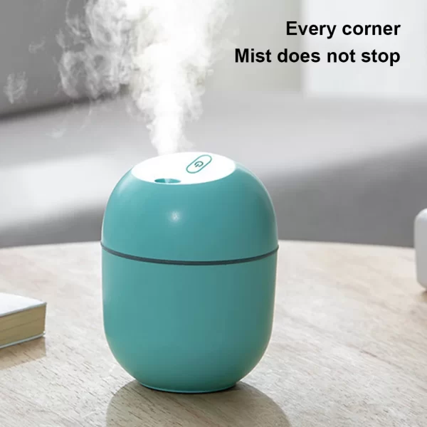 Humidificador de aire ultrasónico portátil con USB, difusor de aceite esencial, purificador de Aroma para coche, fabricante de niebla de aniones con lámpara LED, luz romántica - Imagen 2