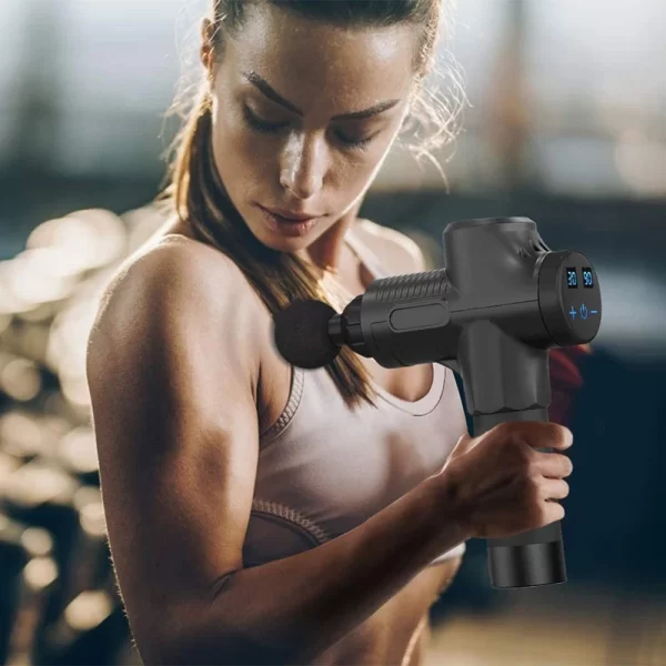 Pistola alta calidad de masaje muscular profundo, masajeador eléctrico de percusión para cuerpo, cuello, espalda, pierna, herramienta de Fitness, 30 niveles - Imagen 2