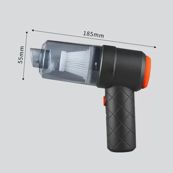 Aspiradora inalámbrica para coche, Robot de limpieza de mano, succión potente, 6000Pa - Imagen 2