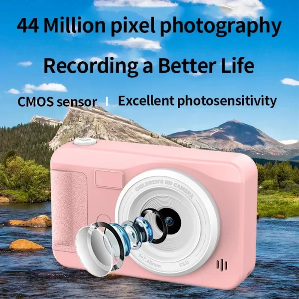 Cámara Digital 4K de 44 megapíxeles, fotografía de alta definición, cámara de Selfie de viaje, nivel de entrada, pequeña, estudiantes, Campus - Imagen 3