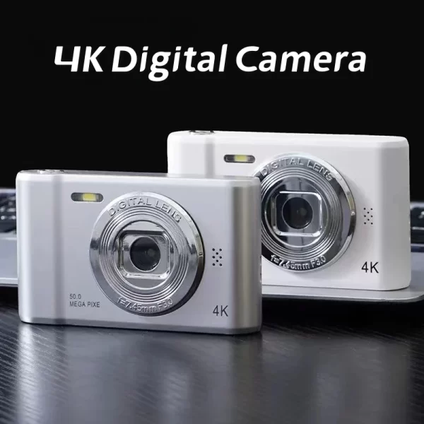 Cámara Digital 4K cámara de 50 megapíxeles de fotografía HD de viaje Selfie cámara de 2,4 pulgadas de nivel de entrada para niños.