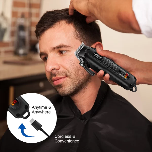 Cortadora de pelo HIENA  inalámbrica, máquina profesional para cortar el pelo, con batería potente de 1200mah, para barbero - Imagen 2