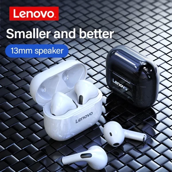 Lenovo-auriculares TWS con Bluetooth lp40, dispositivo de audio Original con sonido envolvente, HIFI, Control táctil, micrófono, modo de reposo largo, movimiento, 5,0 - Imagen 2