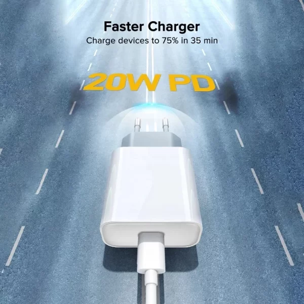 Cargador rápido de 20W para iPhone 13 mini, 12, 11 pro, 14 Pro Max Plus, X, XR, XS, USB tipo C, Cable de carga rápida, accesorios - Imagen 5