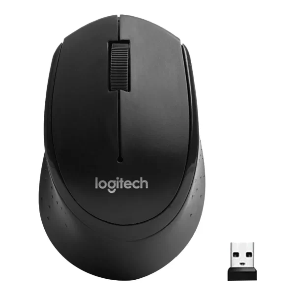 Ratón Logitech óptico silencioso M330 para oficina, hogar y PC, inalámbrico, 1000DPI, 2,4 GHz, con receptor USB