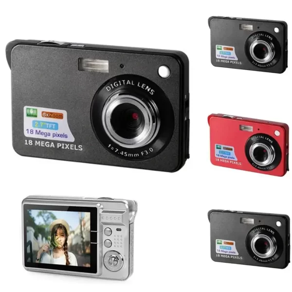 Cámara Digital HD con pantalla LCD para niños, videocámara de fotografía instantánea antivibración para exteriores, recargable